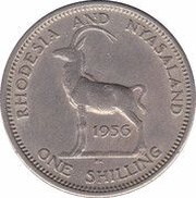1 Shilling - Elizabeth II 1st portrait reverse image