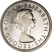 2 Shillings - Elizabeth II 1st portrait obverse image