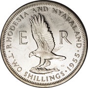 2 Shillings - Elizabeth II 1st portrait reverse image