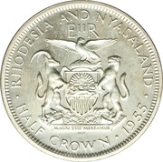 ½ Crown - Elizabeth II 1st portrait; Silver Proof reverse image