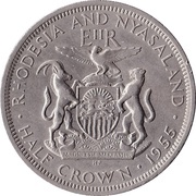 ½ Crown - Elizabeth II 1st portrait reverse image