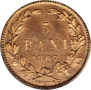 5 Bani - Carol I reverse image