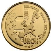 5000 Francs Belgian European Union Presidency obverse image