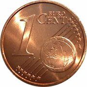 1 Euro Cent - Albert II 2nd type, 2nd portrait reverse image