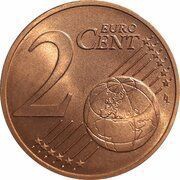 2 Euro Cents - Albert II 2nd type, 2nd portrait reverse image