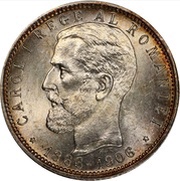 1 Leu - Carol I Reign Anniversary obverse image