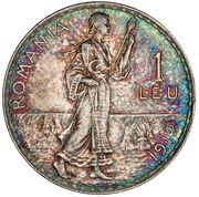 1 Leu - Carol I reverse image