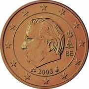 5 Euro Cents - Albert II 2nd type, 2nd portrait obverse image