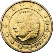 10 Euro Cents - Albert II 1st map, 1st type, 1st portrait obverse image