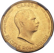 20 Lei 10th Anniversary of reign of Carol II obverse image
