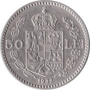 50 Lei - Carol II, Romania, 1937-1938 reverse image