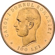 100 Lei - Carol I Reign of Carol I obverse image
