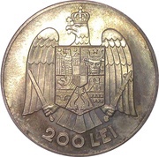 200 Lei - Carol II Pattern Strike, Romania, 1935 reverse image