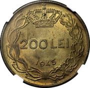 200 Lei - Mihai I, Romania, 1945 reverse image