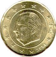 20 Euro Cents - Albert II 1st map, 1st type, 1st portrait obverse image