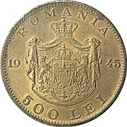 500 Lei - Mihai I, Romania, 1945 reverse image