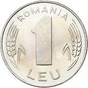 1 Leu Pattern, Romania, 1992 reverse image