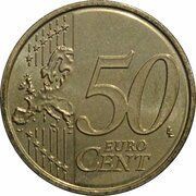 50 Euro Cents - Albert II 2nd map, 2nd type, 2nd portrait, Belgium, 2008 reverse image