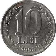 10 Lei Revolution Anniversary, Romania, 1990-1992 reverse image
