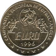 10 Lei European Football Championship, Romania, 1996 reverse image