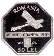 50 Lei COANDA-1910 obverse image