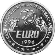 100 Lei European Football Championship, Romania, 1996 reverse image
