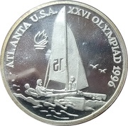 100 Lei Yachting, Romania, 1996 reverse image