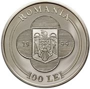 100 Lei Visit of His Holiness Pope John Paul II obverse image