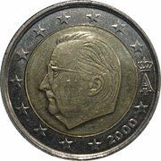 2 Euros - Albert II 1st map, 1st type, 1st portrait obverse image