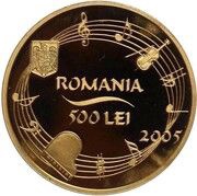 500 Lei George Enescu - Pattern, Romania, 2005 reverse image