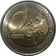2 Euros - Albert II 2nd map, 1st type, 1st portrait reverse image