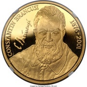5000 Lei Constantin Brâncuşi, Romania, 2001 reverse image