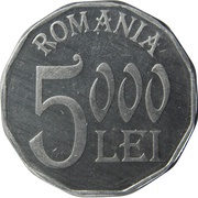 5000 Lei reverse image