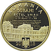 50 Bani 100 years since the union of Bessarabia with Romania obverse image