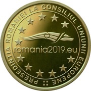 50 Bani Presidency of the Council of the European Union, Romania, 2019 reverse image