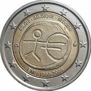 2 Euros - Albert II 10 Years of EMU obverse image