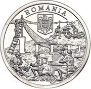 1 Leu Military communications; Pattern obverse image