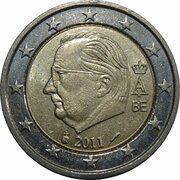 2 Euros - Albert II 2nd map, 2nd type, 1st portrait obverse image