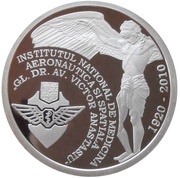 10 Lei National Institute for Aviation and Space, Romania, 2010 reverse image