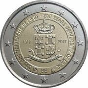 2 Euros - Philippe 200 years of the University of Liège obverse image