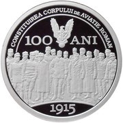 10 Lei Aviation Corps, Romania, 2015 reverse image