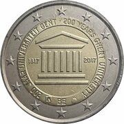 2 Euros - Philippe 200 years of the University of Ghent, Belgium, 2017 obverse image