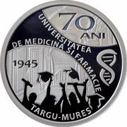 10 Lei University of Medicine and Pharmacy of Târgu-Mureș, Romania, 2015 reverse image