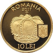 10 Lei The History of Gold - Queen Elisabeta's Crown obverse image