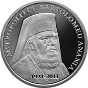 10 Lei Metropolitan Bishop Bartolomeu Anania, Romania, 2021 reverse image