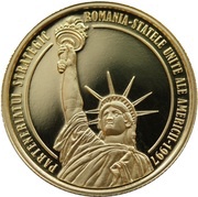100 Lei Romania and USA, Romania, 2017 reverse image