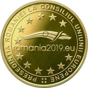 100 Lei Presidency of the Council of the European Union, Romania, 2019 reverse image
