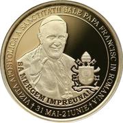 500 Lei The Apostolic journey of His Holiness Pope Francis to Romania, Romania, 2019 reverse image