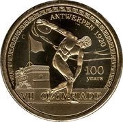 2,50 Euros Olympics Games Antwerp 1920 reverse image