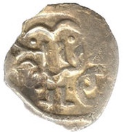 Denga - Vasily I Dmitriyevich Kolomna countermarked; Imitation of Öz Beg Khan obverse image